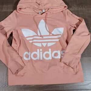 Adidas Pink Trefoil Crop Hoodie‎